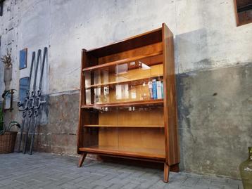 Mid Century Design Vitrinekast Vintage Vitrine Boeken Kast 5 beschikbaar voor biedingen