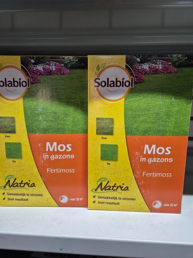 Opruiming ijzersulfaat tegen mos 2 dozen, Tuin en Terras, Gebruikt, Solabiol, Solabiol, Overige soorten