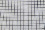 13181 Vintage blauw wit ruitjes blokjes behang behangpapier, Verzenden, Minder dan 10 m², Wit