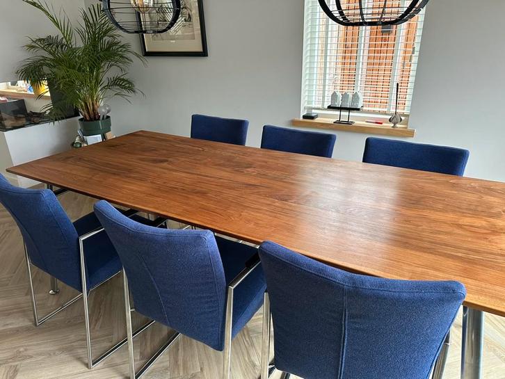 6x Topform Presto eettafelstoel met bijpassende eettafel, Huis en Inrichting, Tafels | Eettafels, Gebruikt, 50 tot 100 cm, 200 cm of meer