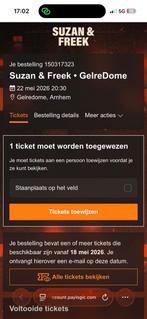 Suzan en Freek 22 mei, Tickets en Kaartjes, Evenementen en Festivals, Eén persoon
