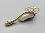 Vintage gouden kliphanger barok parel en diamanten. 2025/399, ., Ophalen of Verzenden, Zo goed als nieuw, ..