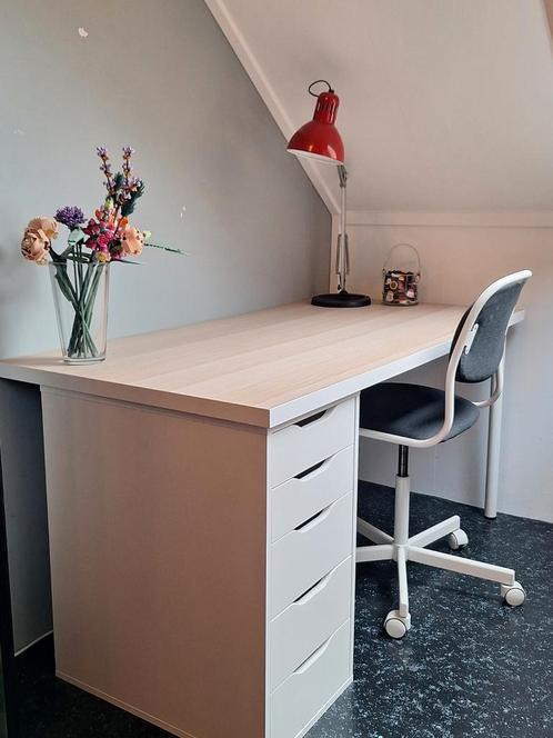 Ikea Lagkapten bureau met Alex ladeblok, Huis en Inrichting, Bureaus, Zo goed als nieuw, Bureau, Ophalen