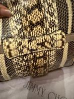 Jimmy Choo Slangenleer Handtas designertas exclusive tas, Ophalen of Verzenden, Gebruikt, Bruin, Handtas