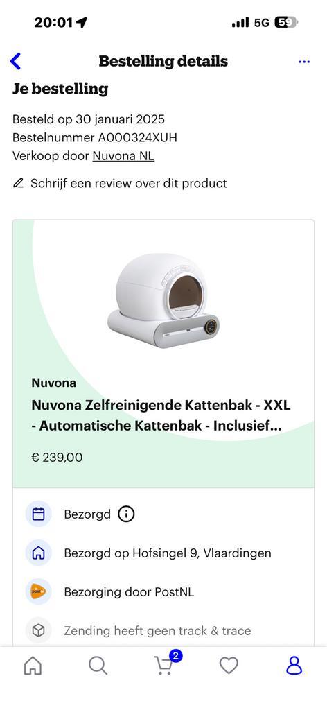 Nuvona, automatisch & geurvrij kattenbak, Dieren en Toebehoren, Kattenbakken, Nieuw, Open, Ophalen of Verzenden