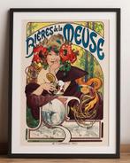 Kunst Poster ALPHONSE MUCHA Bieres de la Meuse, Ophalen of Verzenden