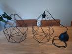 2 zwarte metalen hanglampen draadlampen Ikea Brunsta 30 cm, Ophalen of Verzenden, Zo goed als nieuw, Metaal, Minder dan 50 cm