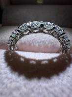 Wit gouden ring 18krt, met 19 diamanten 3,26 crt., Wit, Nieuw, Ophalen of Verzenden, Dame