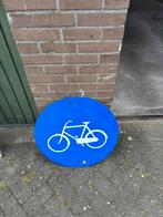 Oud zwaar fiets bord groot, Verzamelen, Ophalen of Verzenden, Zo goed als nieuw, Reclamebord