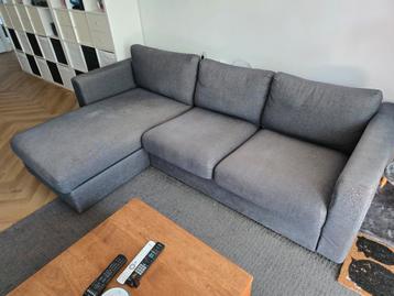 IKEA VIMLE hoekbank met opbergruimte – donkerblauw beschikbaar voor biedingen