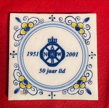 ANWB Tegel 50 Jaar Lidmaatschap beschikbaar voor biedingen