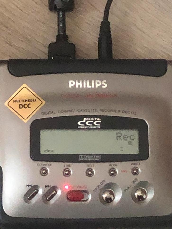 Philips DCC-175 + DCC-link + PC met Win-98, Audio, Tv en Foto, Cassettedecks, Enkel, Philips, Auto-reverse, Tiptoetsen, Tape counter
