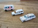 3 ambulances Norev Playart en Matchbox samen 1,50, Ophalen of Verzenden, Gebruikt, Auto, Matchbox