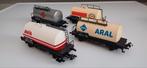 4 stuks Marklin Tankwagons Avia,Esso,Aral en gasolien, Wisselstroom, Gebruikt, Wagon, Ophalen of Verzenden