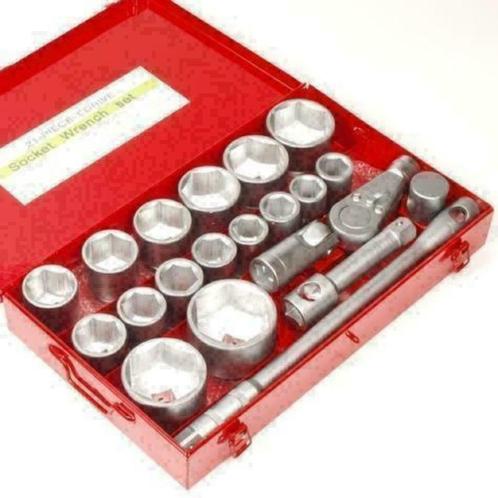 Doppendoos 1", 21-delig mm  Extra zwaar uitgevoerde doppendo, Auto diversen, Autogereedschap, Ophalen of Verzenden