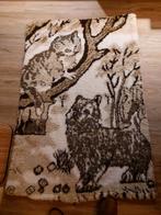 Vintage Vithermo babydeken met dierenprint antiek, Huis en Inrichting, Ophalen, Gebruikt, 50 tot 100 cm, Crème