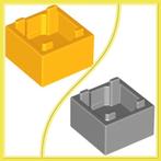 lego container, bakje, box 2x2x1 geel (6) of licht grijs (6), Ophalen of Verzenden, Nieuw, Losse stenen, Lego