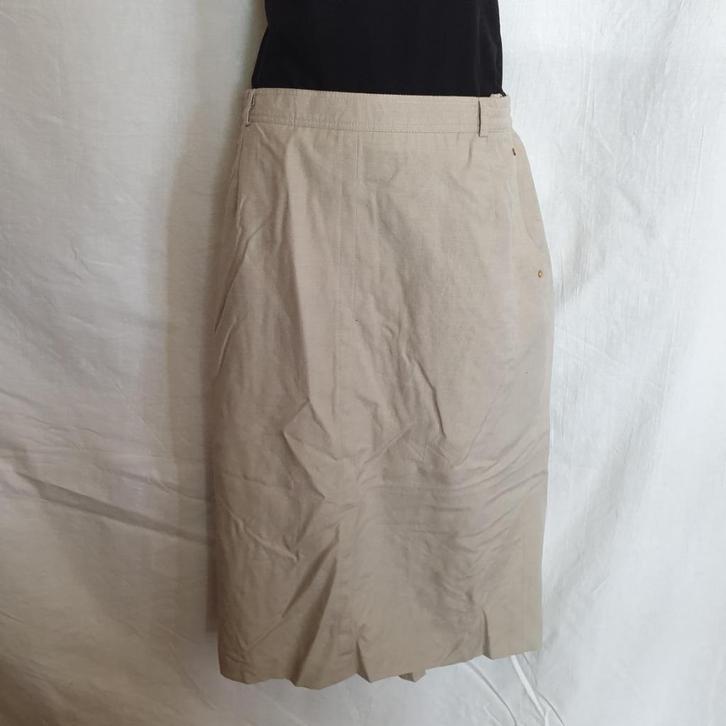 Mooie lange damesrok mt 42 merk Delmod, Kleding | Dames, Rokken, Zo goed als nieuw, Maat 42/44 (L), Beige, Onder de knie, Ophalen of Verzenden