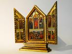 Drieluik Icoon verguld Het Lam Gods naar gebroeders Van Eyck, Antiek en Kunst, Ophalen of Verzenden