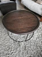 Qliv Tobeserved Salontafel 85cm- Aged Oak, 50 tot 100 cm, Rond, Zo goed als nieuw, Modern