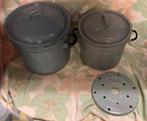 Antieke Pannen Set met Deksel & Zeef, Ophalen
