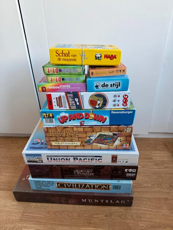 Diverse bordspellen:Civilization, Harry Potter & Regenwormem, Hobby en Vrije tijd, Gezelschapsspellen | Bordspellen, Gebruikt