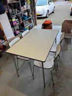 Formica tafel en 4 stoelen, Ophalen, Gebruikt