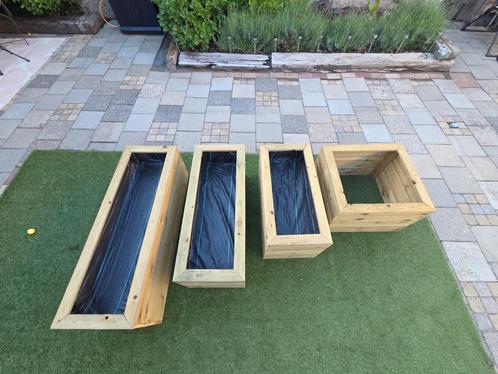 Geïmpregneerde  plantenbakken, Tuin en Terras, Bloembakken en Plantenbakken, Nieuw, Hout, Rechthoekig, Ophalen