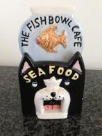 Fishbowl Cafe Seafood peper en zout stel kat-vis USA, Ophalen, Zo goed als nieuw