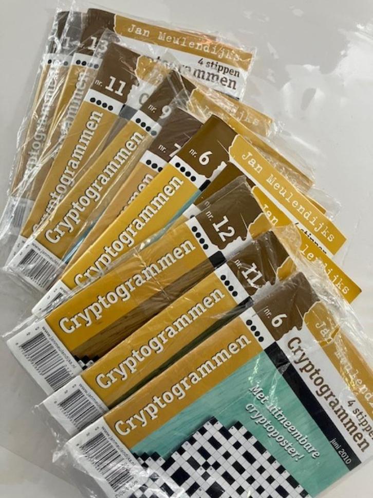 Set van 10 cryptogrammenboekjes NIEUW Denksport, Hobby en Vrije tijd, Denksport en Puzzels, Nieuw, Puzzelboek, 500 t/m 1500 stukjes