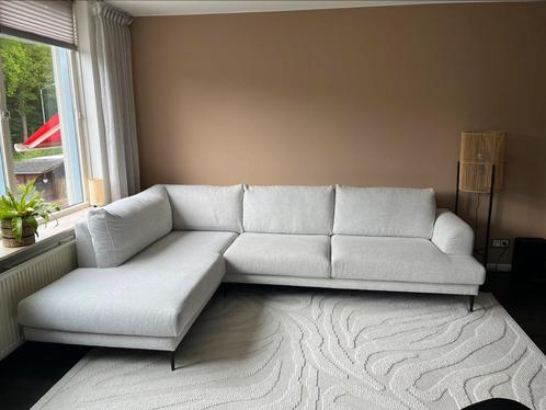 Hoekbank lichtgrijs Ansio 306x206 Z.G.A.N. & inc. garantie, Huis en Inrichting, Banken | Complete zithoeken, Zo goed als nieuw