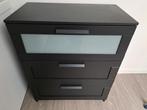 IKEA Brimnes ladekast 3 lades zwart, Huis en Inrichting, Kasten | Ladekasten, Ophalen, Gebruikt, 50 tot 100 cm, 3 of 4 laden