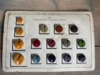 vintage Franse kaart met knopen van 'Le Chic Parisien'., Ophalen of Verzenden
