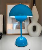 Retro blauwe mushroom tafellamp, Huis en Inrichting, Lampen | Tafellampen, Zo goed als nieuw, Ophalen