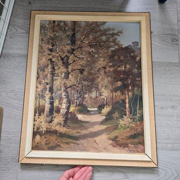 Schilderij L. Hartman – boslandschap – 47 x 57 cm beschikbaar voor biedingen