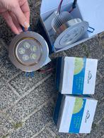 4 led plafondlampen - inbouw - spots, Ophalen, Metaal of Aluminium, Nieuw, Inbouw