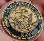 United States Navy Shellback Coin Cross The Line Munt Marine, Ophalen of Verzenden, Marine, Amerika, Embleem of Badge