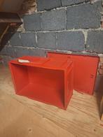 Rode kunststof opbergbox met deksel - 60x40x25 cm, Gebruikt, 50 tot 100 cm, Ophalen of Verzenden, Minder dan 50 cm
