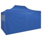 Vouwtent pop-up met 4 zijwanden 3x4,5 m blauw, Tuin en Terras, Partytenten, Nieuw, 2 meter of meer, Minder dan 5 meter, Opvouwbaar