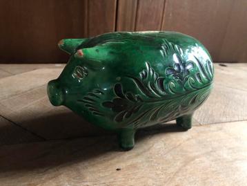 Antiek Majolica Spaarvarken beschikbaar voor biedingen