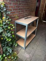 Metalen stellingkast met 3 planken, Ophalen, Gebruikt
