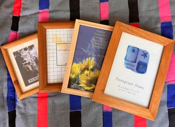 4 Houten foto lijstjes beschikbaar voor biedingen