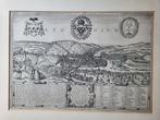 Originele kopergravure van Luik uit 1572, Antiek en Kunst, Kunst | Etsen en Gravures, Ophalen of Verzenden