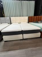 Boxspring met Emma Matras 180x200, Huis en Inrichting, 90 cm, Eenpersoons, Wit, Ophalen of Verzenden