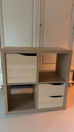 Licht eiken kastje Kallax met laatjes en deurtje, Huis en Inrichting, Kasten | Dressoirs, Ophalen, Minder dan 50 cm, Gebruikt