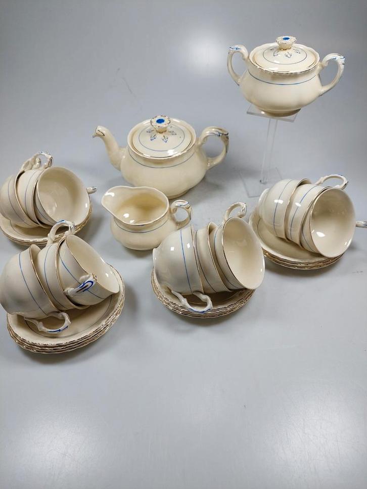 Compleet Engels Theeservies - Porselein, Antiek en Kunst, Antiek | Servies compleet, Ophalen of Verzenden