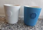 2 bekers mokken Beker Mok Douwe Egberts zonder oor, Ophalen of Verzenden, Zo goed als nieuw, Overige stijlen, Kop(pen) en/of Schotel(s)