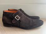 Santoni  monkstrap suède herenschoenen 10 1/2, Kleding | Heren, Schoenen, Ophalen of Verzenden, Zo goed als nieuw, Bruin, Gespschoenen