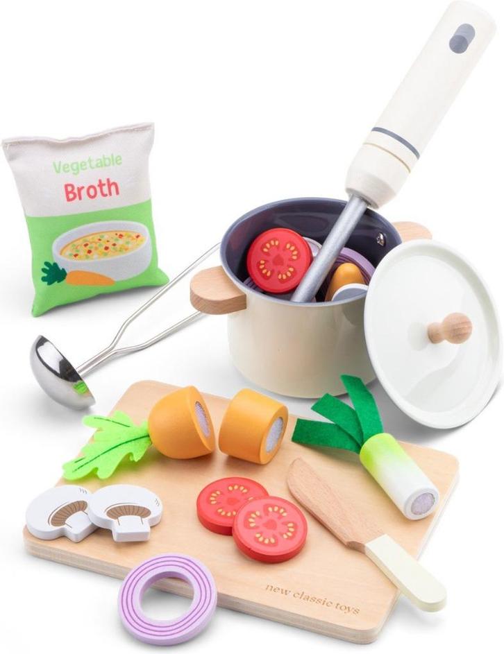 Woet Houten Speelgoed Soep Set - 'Maak je eigen soep, Kinderen en Baby's, Speelgoed | Houten speelgoed, Nieuw, Ophalen of Verzenden