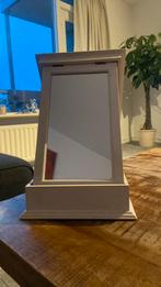 Sieradendoos wit met spiegel & oorbellenstandaard ballerina, Gebruikt, Wit, Ophalen of Verzenden, Met spiegeltje(s)